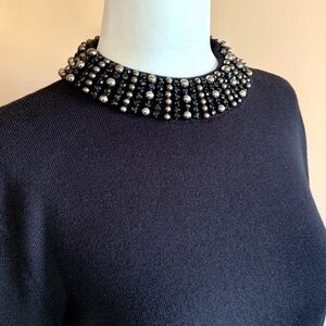 Talbots beaded neckline knit top